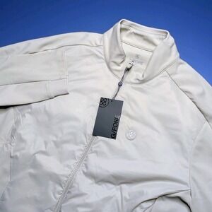 G/Fore G4 Performer Nylon Full Zip Jacket Stone Men's XL Logo Pockets NWT